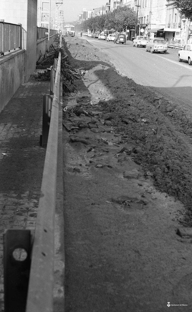 Efectes d'un aiguat, carretera N-II