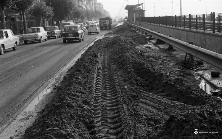 Efectes d'un aiguat, carretera N-II