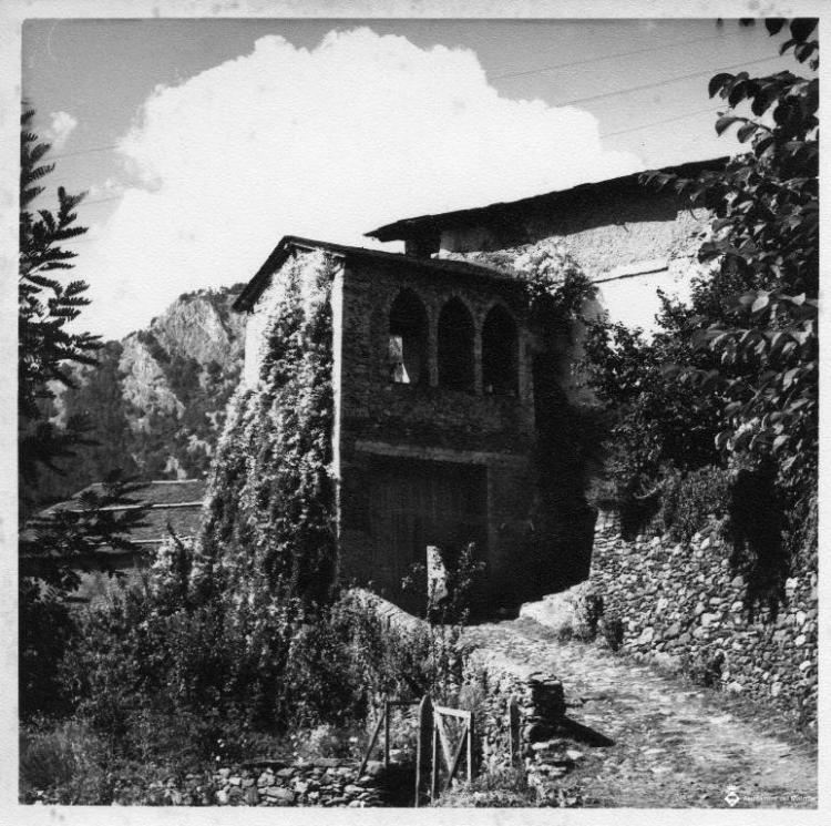 Detall d'una casa d'Ordino, Andorra