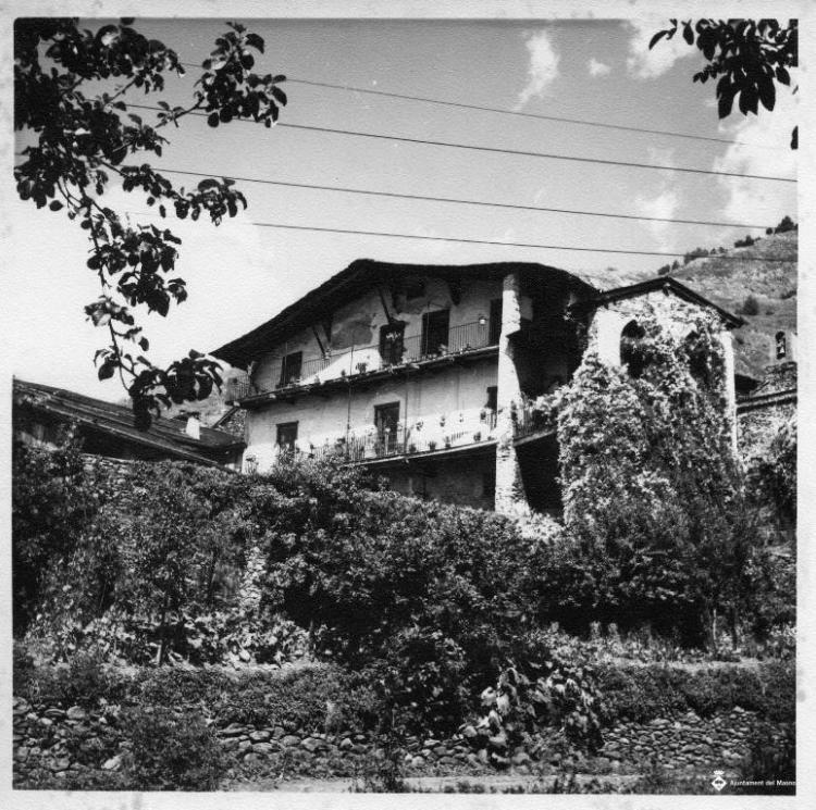 Detall d'una casa d'Ordino, Andorra
