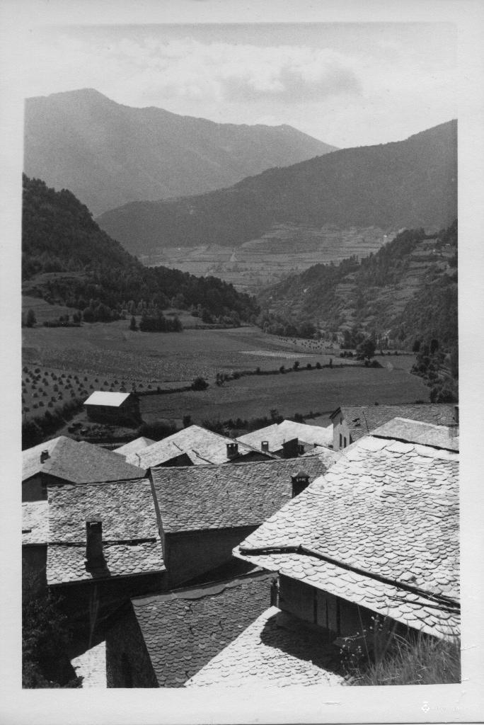 Teulades de cases d'Ordino, Andorra