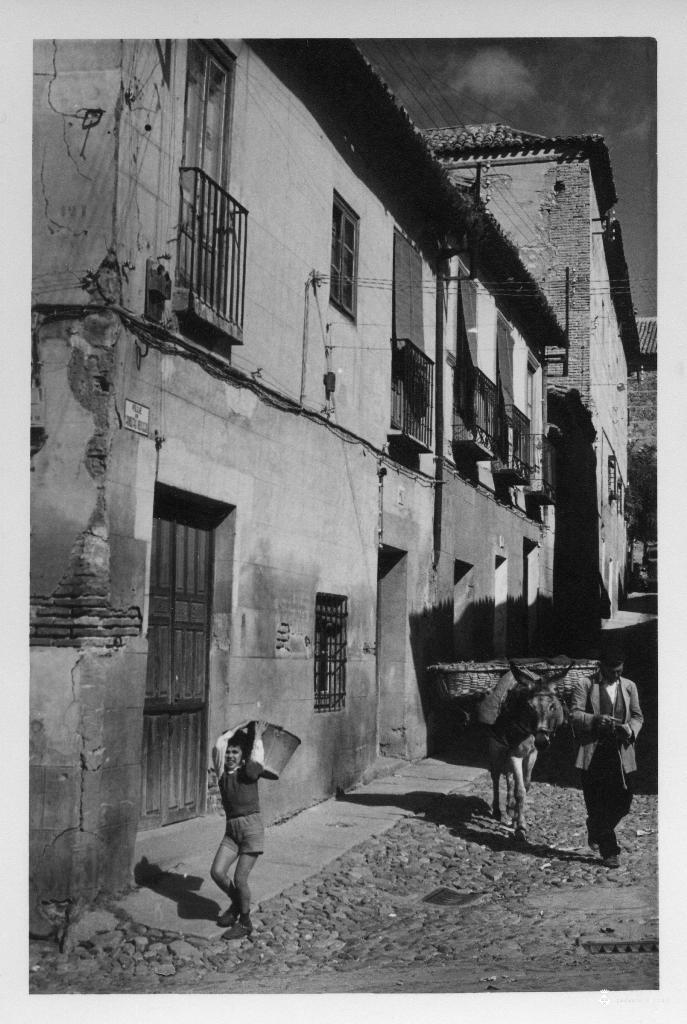 Ase i nen carregats en un carrer de Toledo