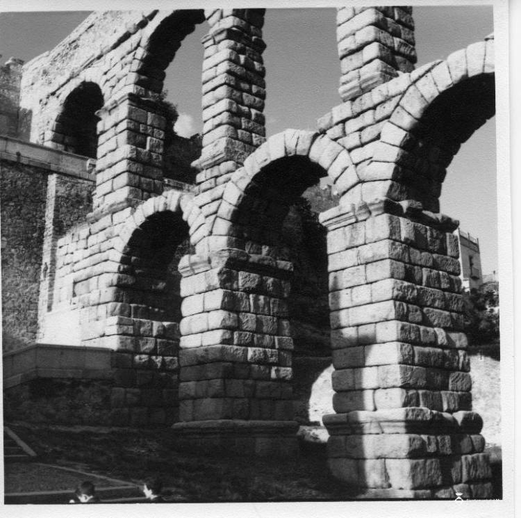 Detall de l'aqüeducte de Segòvia