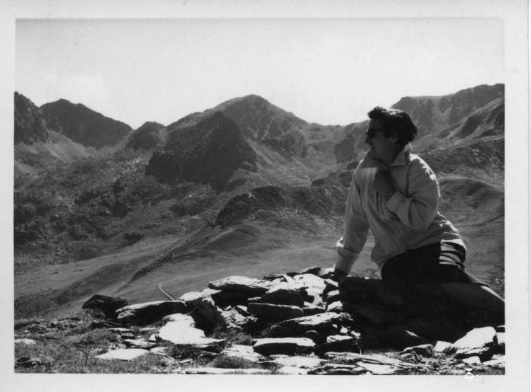 Retrat de Teresa Torres al port d'Envalira (Andorra)