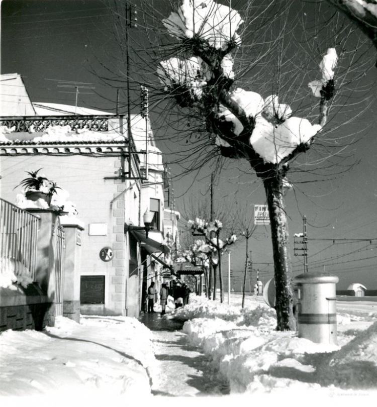 Vorera del Camí Ral coberta de neu