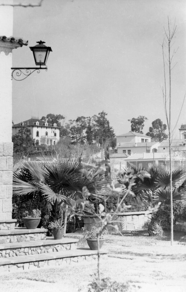 Vista de l'Alberg des del jardí d'una casa