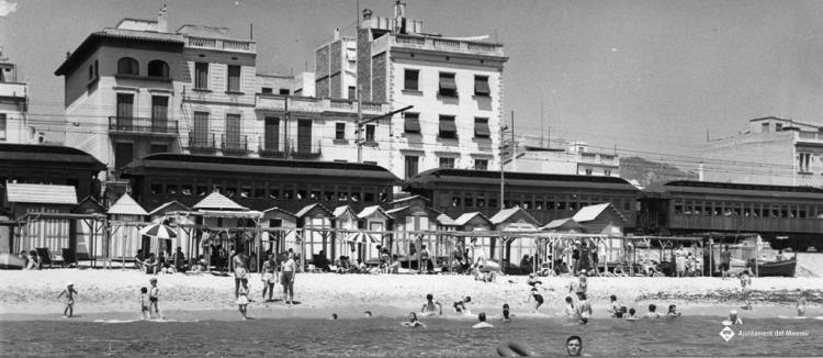 Vista de la platja del Masnou des del mar