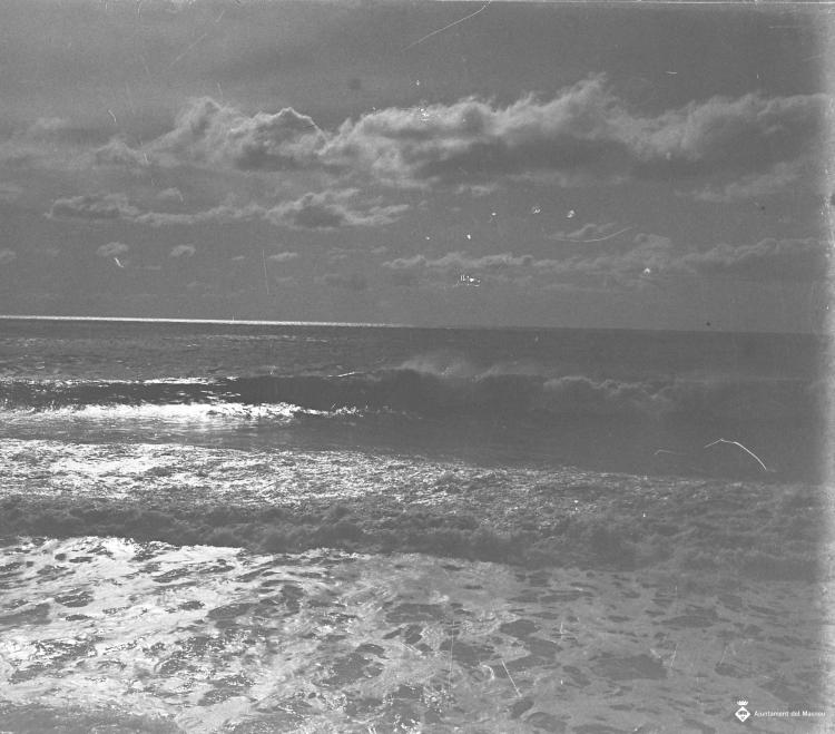 Detall del mar en dia de temporal