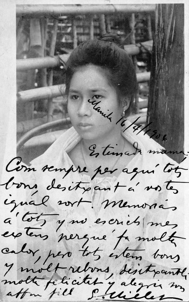 Postal d'una dona de Filipines