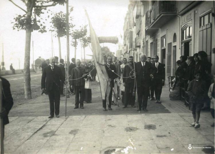 El Masnou, vista del Camí Ral a l'alçada del Casino