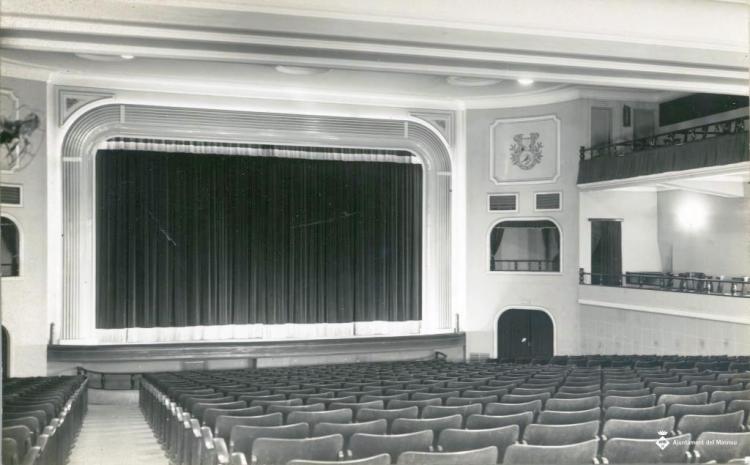 Cinema la Calàndria, vista del pati de butaques i escenari
