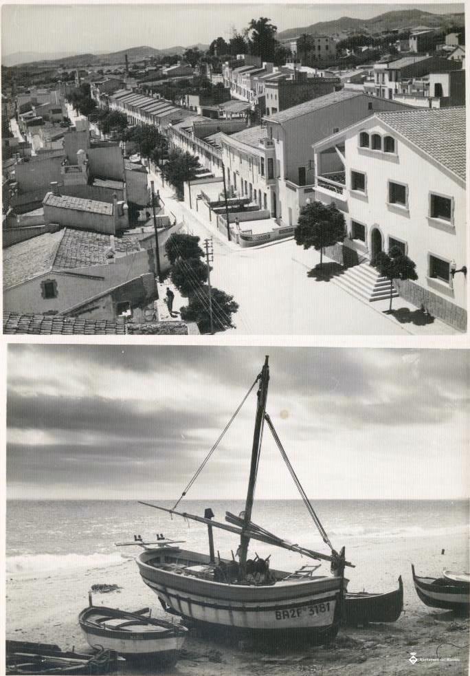 Vista de la rectoria i de la platja del Masnou