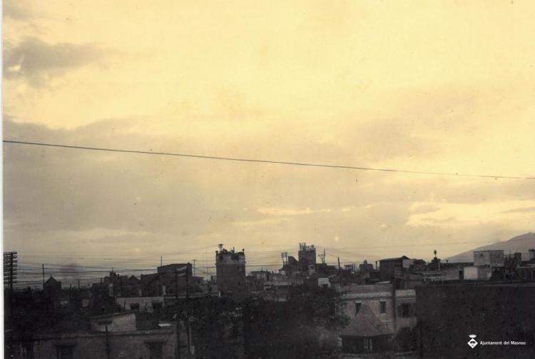 Vista de terrats de cases de Barcelona