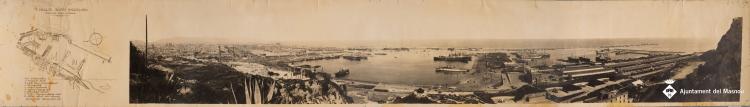 Vista panoràmica del port de Barcelona