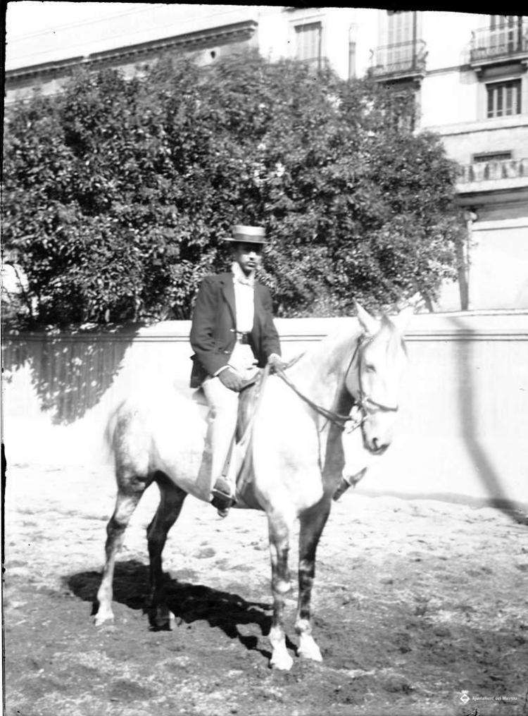 Retrat d'un genet muntat a cavall