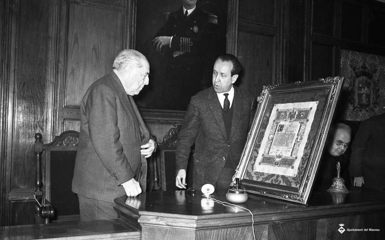 Homenatge a Josep Agell i Agell a la Sala de Plens