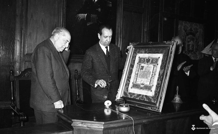 Homenatge a Josep Agell i Agell a la Sala de Plens