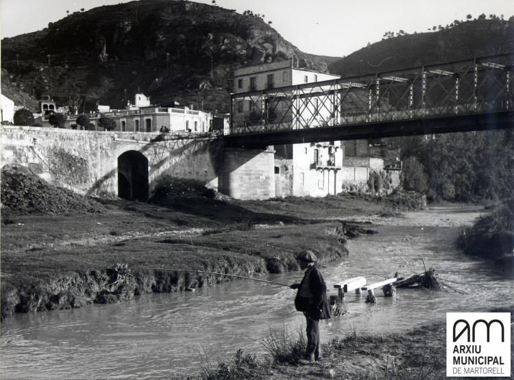Imatge del Pont d´Anoia  dels anys 30