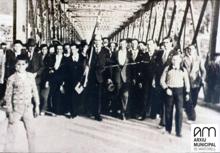 Imatge del Pont d´Anoia  dels anys 30