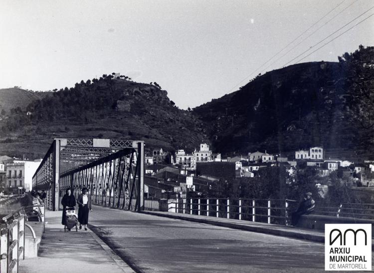 Imatge del Pont d´Anoia  dels anys 30