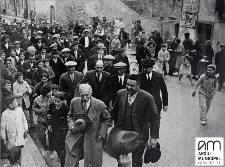 El president Macià arriba al Progres de Martorell