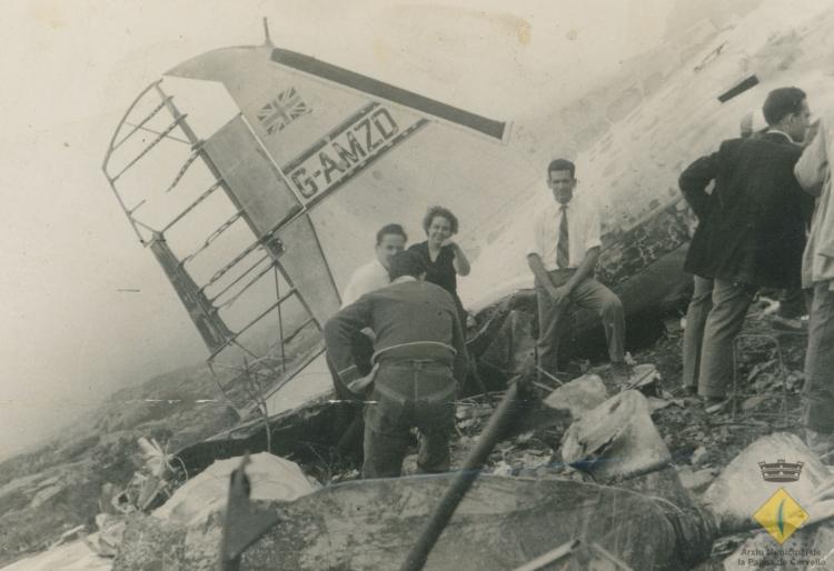 Lluís Pascual com a voluntari a l'accident d'aviació del Montseny de 1959