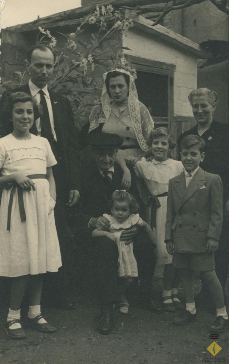 Família Roca amb avi, pares i fills