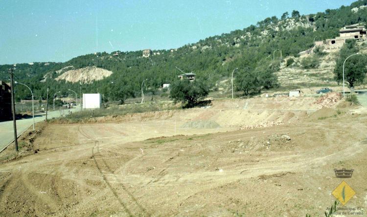Terrenys preparats per a la construcció del poliesportiu de la Unió Esportiva la Palma