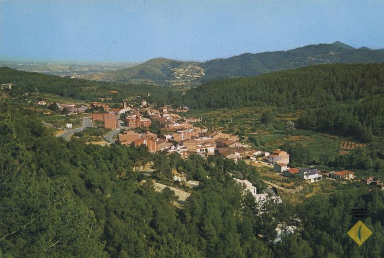 Postal amb vista general de la Palma de Cervelló