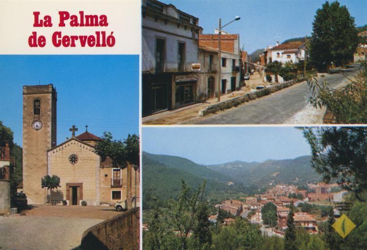 Postal amb diverses vistes de la Palma de Cervelló
