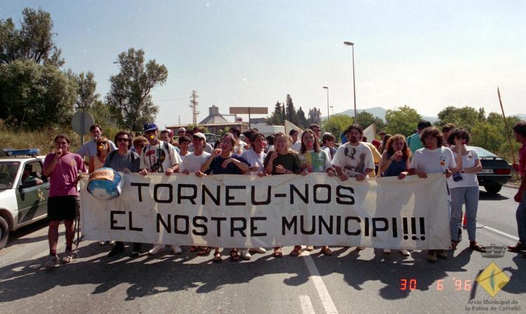 Manifestació a favor de la segregació de la Palma de Cervelló