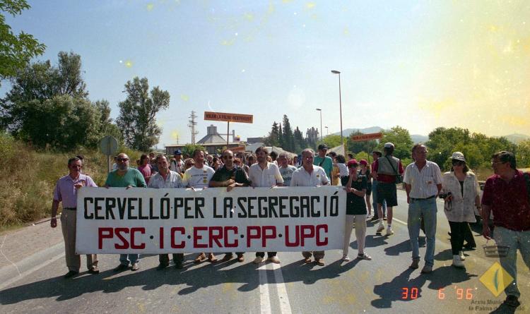 Manifestació a favor de la segregació de la Palma de Cervelló