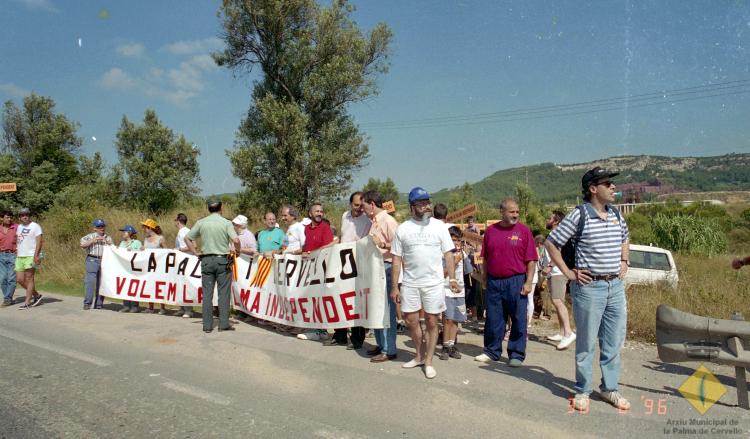 Manifestació a favor de la segregació de la Palma de Cervelló