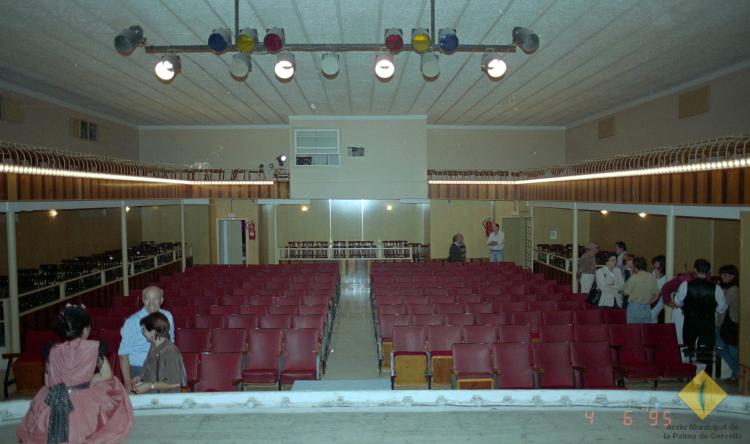 Assaig de representació teatral a la seu de la Societat Aliança Palmarenca