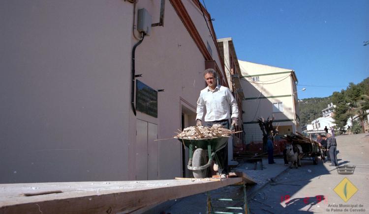 Retirada de la runa durant les obres de manteniment de l'Aliança Palmarenca
