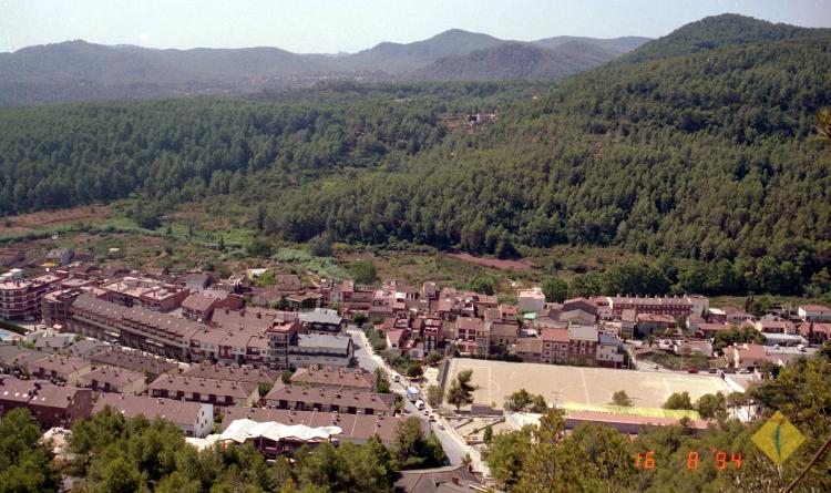 Vista panoràmica de la Palma amb el camp de futbol