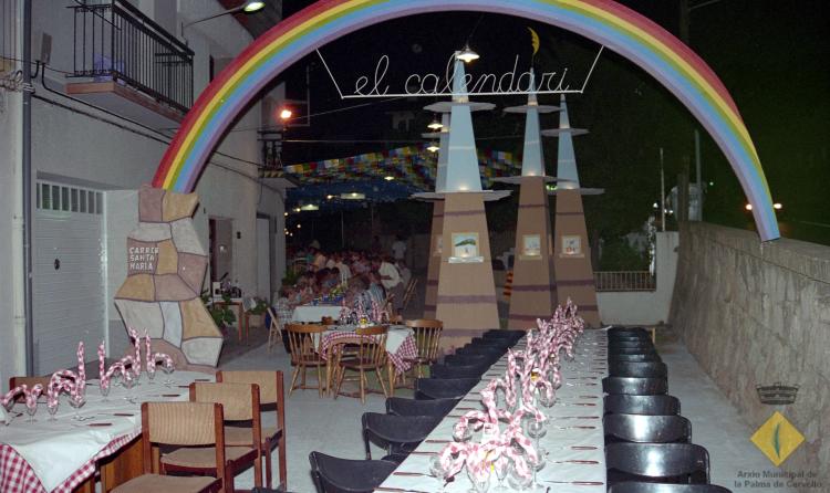 Sopar de Festa Major al carrer Santa Maria