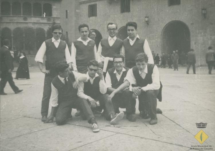 La colla Els cors catalans a Montserrat