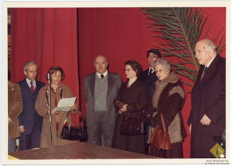 Acte de benvinguda al president Tarradellas a la seu de l'Aliança Palmarenca