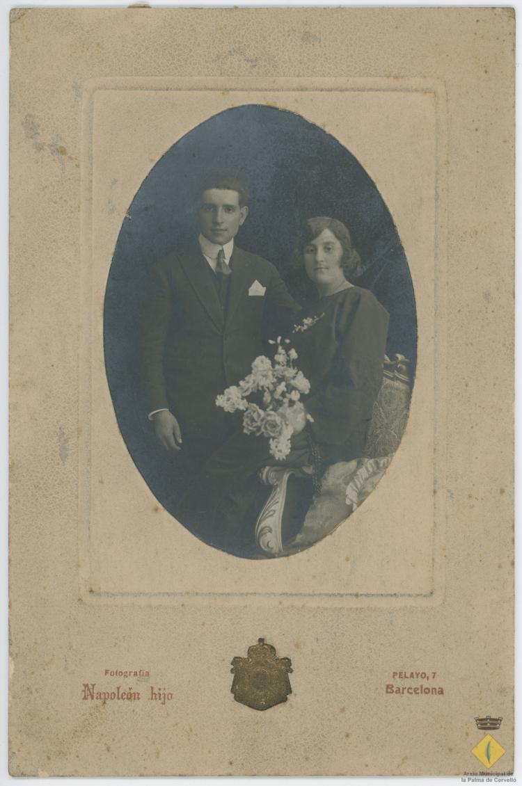 Retrat de noces de Rosalia Planas i Fidel Giberga