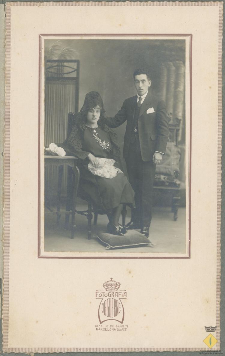Retrat de noces de Teresa Planas i Jaume Romagosa