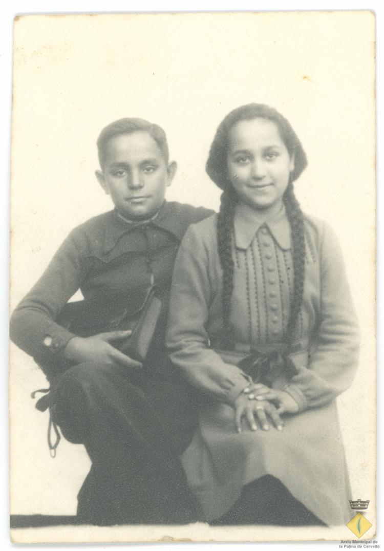 Retrat dels germans Jaume i Balbina Planas