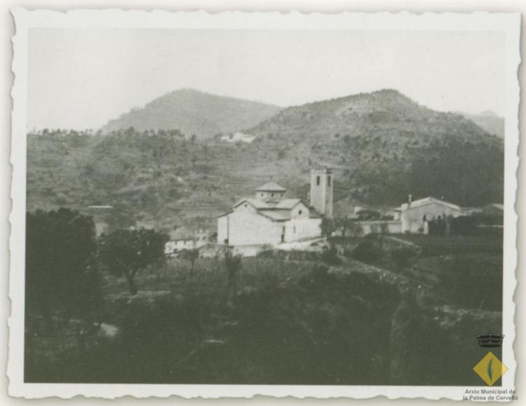 L'església de Santa Maria vista des de can Pongem