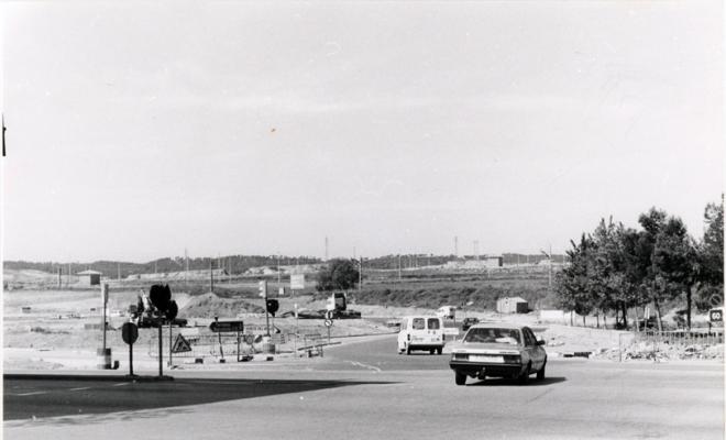 Obres construcció de la rotonda de Can Feu. Sabadell