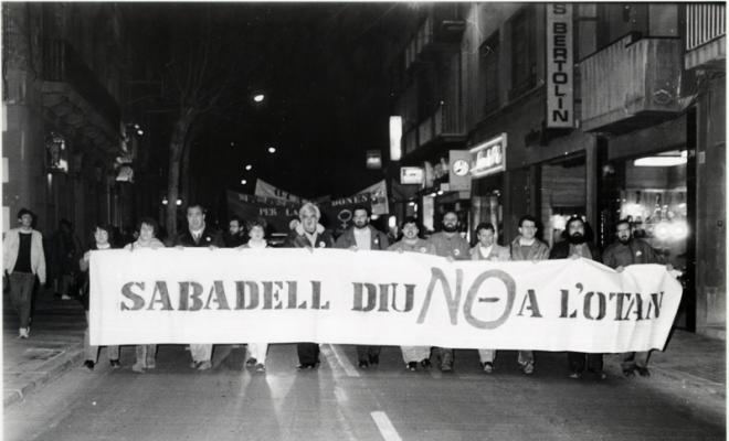 Manifestació contra la OTAN. Sabadell