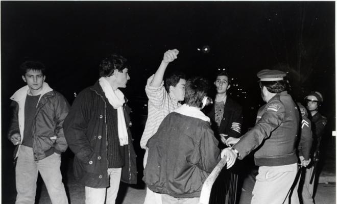 Manifestació d'estudiants d'ensenyament mitjà. Sabadell