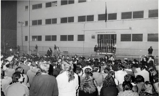 Manifestació d'estudiants d'ensenyament mitjà. Sabadell