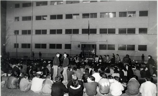 Manifestació d'estudiants d'ensenyament mitjà. Sabadell