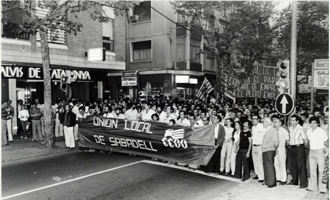 Manifestació del sindicat CCOO. Sabadell