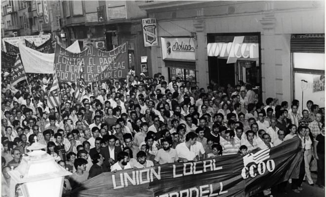 Manifestació del sindicat CCOO. Sabadell